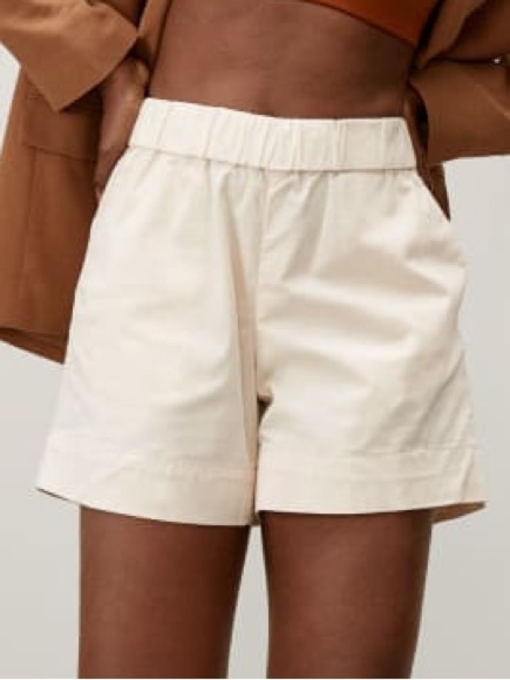 Everlane Women’s Organic Cotton The Easy Shorts Pull On Canvas in Ivory S